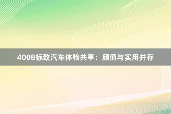 4008标致汽车体验共享：颜值与实用并存